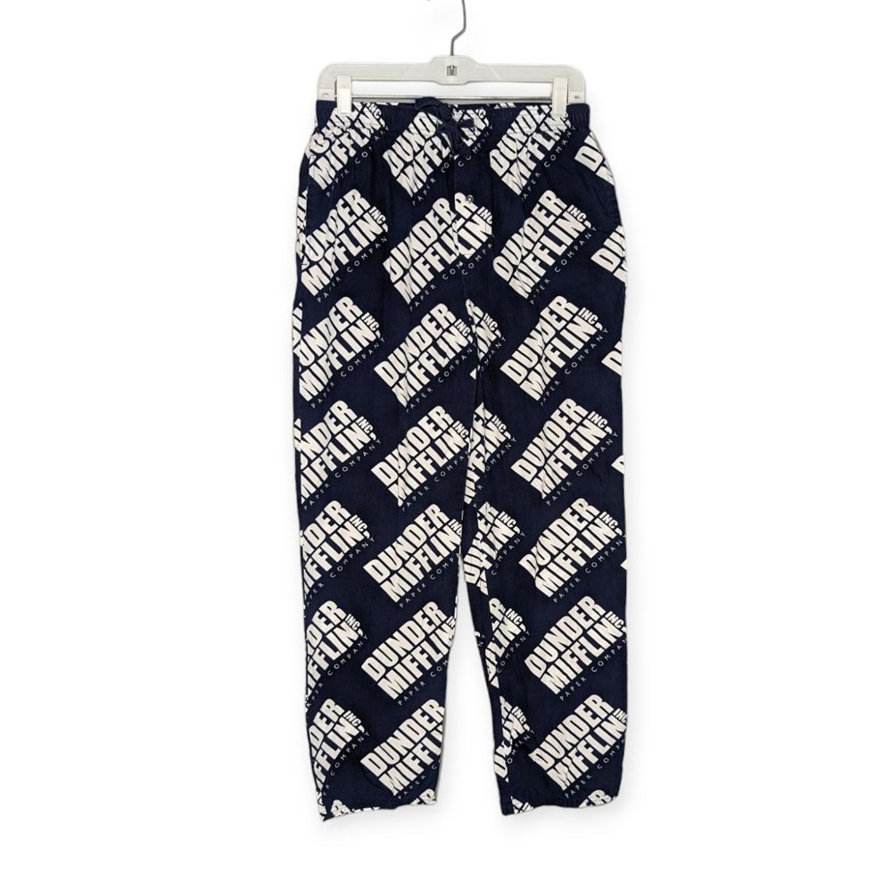 The Office Dunder Mifflin Navy & White Pull On Lounge Pants Size Medium